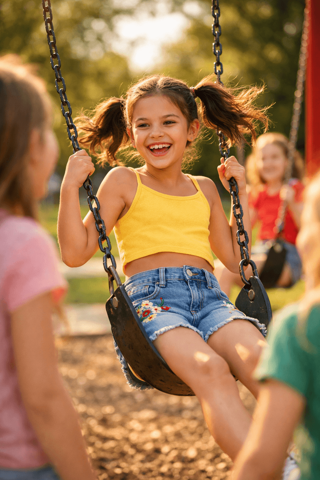 Shorts em denim infantil