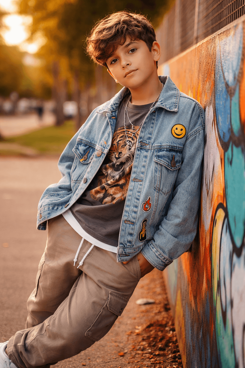 Jaquetas em denim infantil