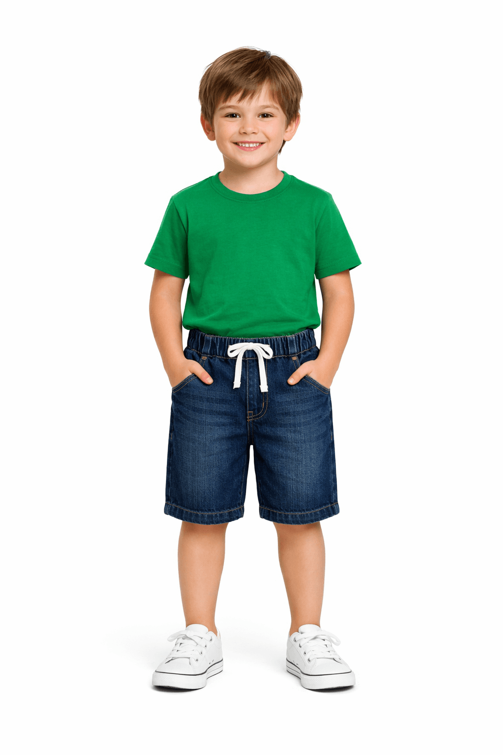 Bermuda Jeans Cintura Elástica Masculina