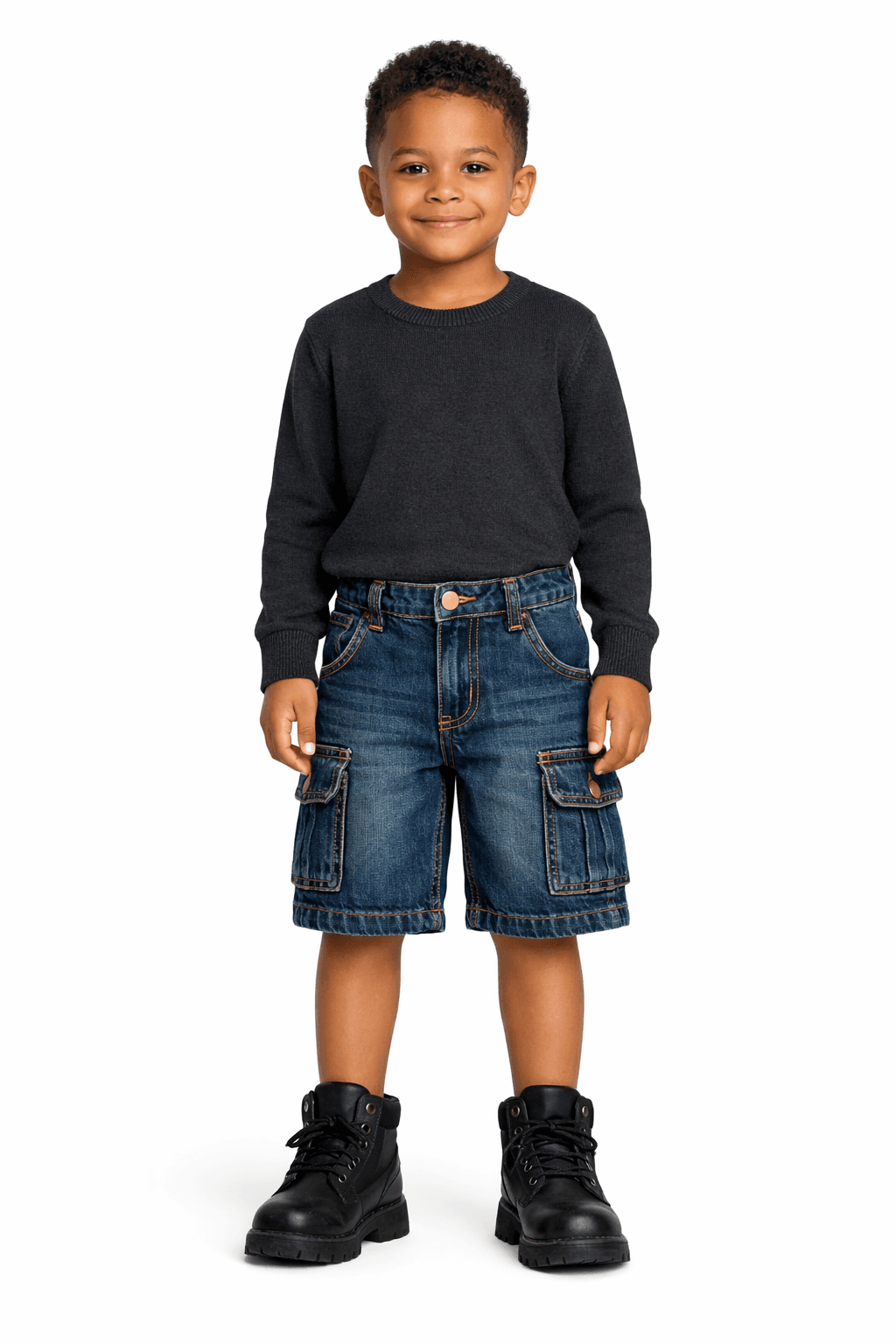 Bermuda Jeans Masculina Cargo Reforçada