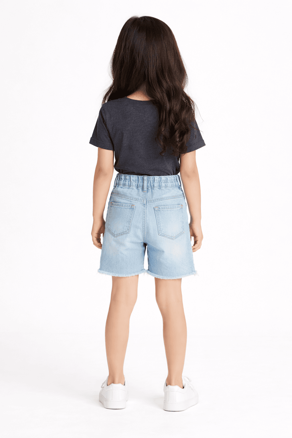 Short Jeans Feminino Cintura Alta Destroyed - Miniatura 2