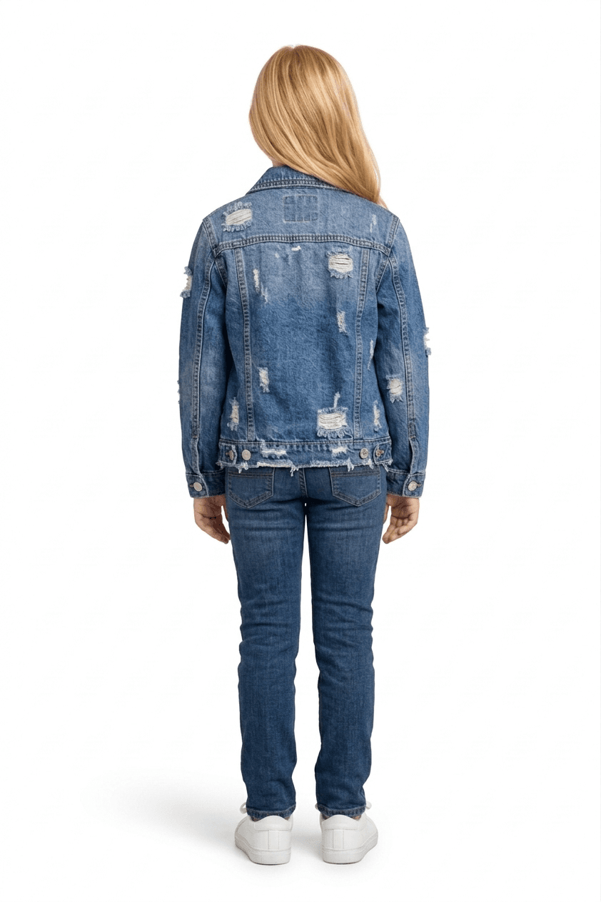 Jaqueta Jeans Feminina Destroyed - Miniatura 2