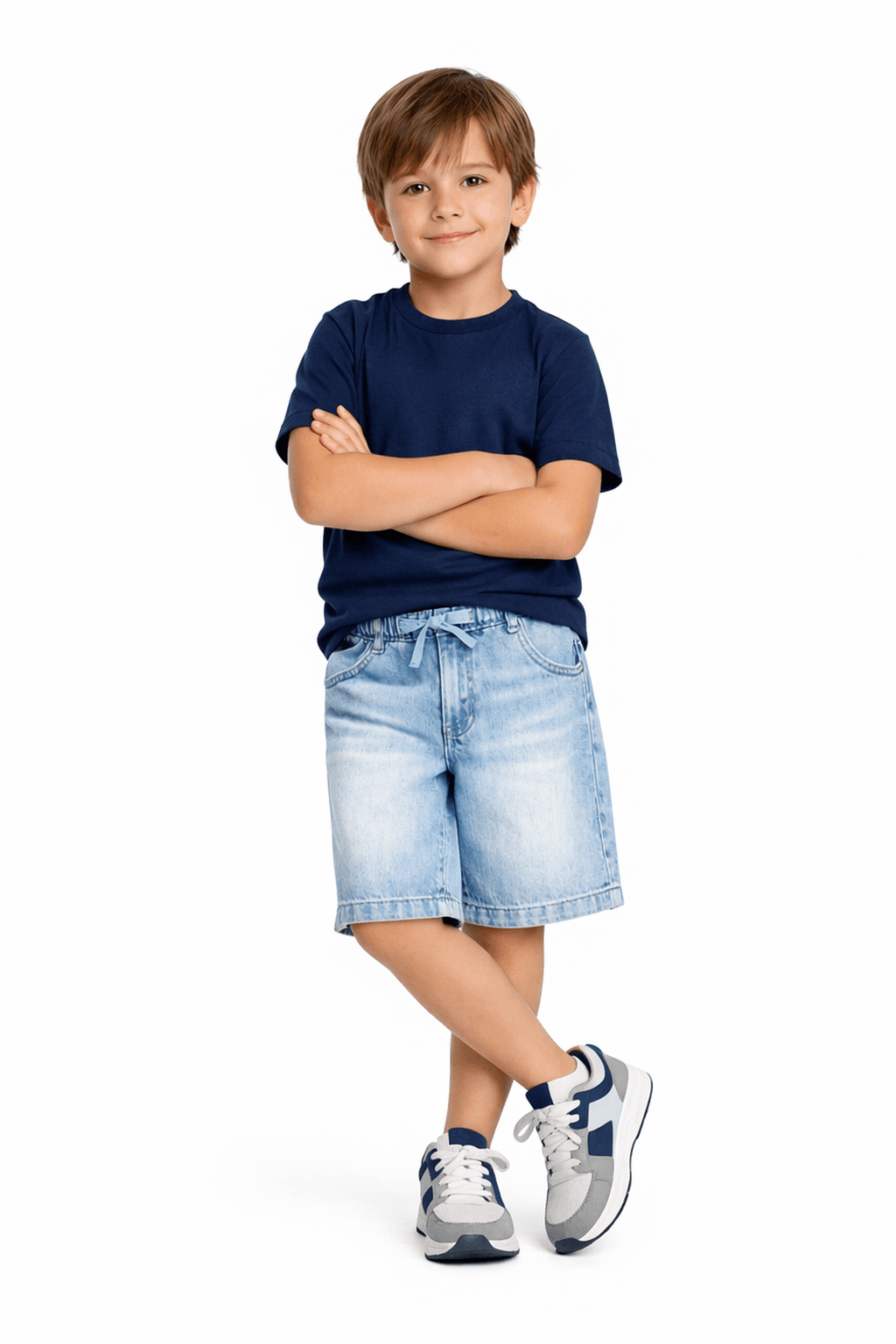 Bermuda Jeans Delavê Masculina