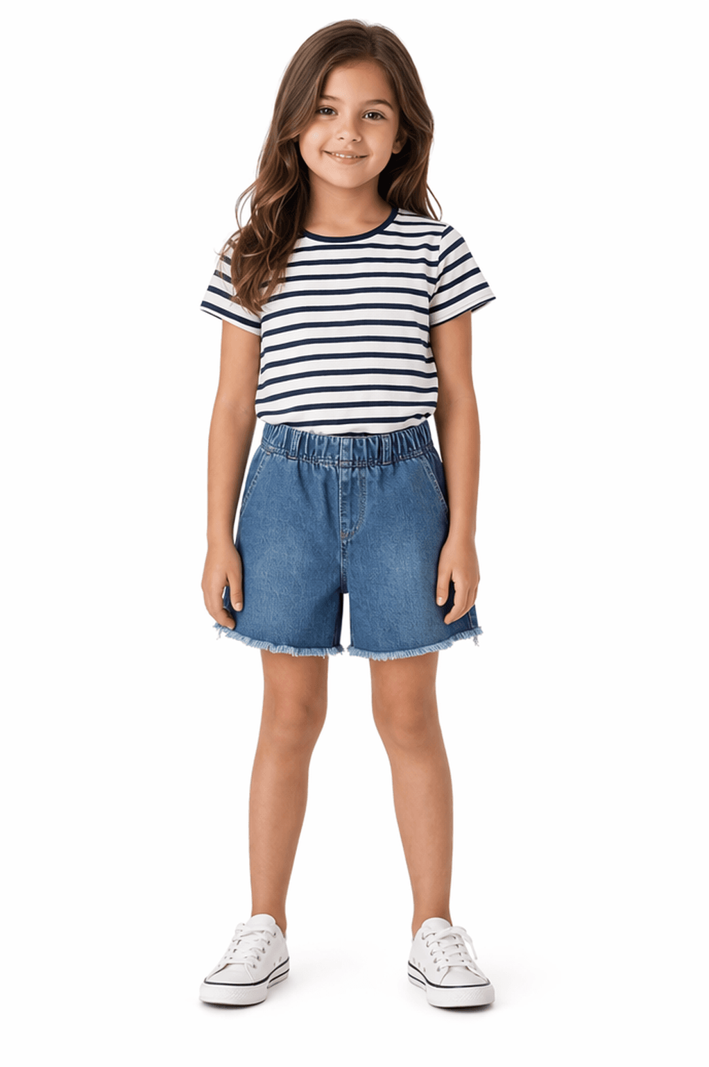 Shorts Jeans Barra Desfiada Feminina